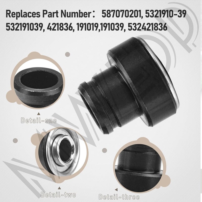 MWEDP 2 Pack 587070201 Wheel Bearing for Husqvarna Craftsman Poulan Lawn Mowers 917371600 917376583 917376470 917377041, Replaces 587070202 191019 191039 421836 532421836 - Image 3